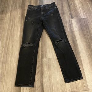 Joes Black Distressed jeans.